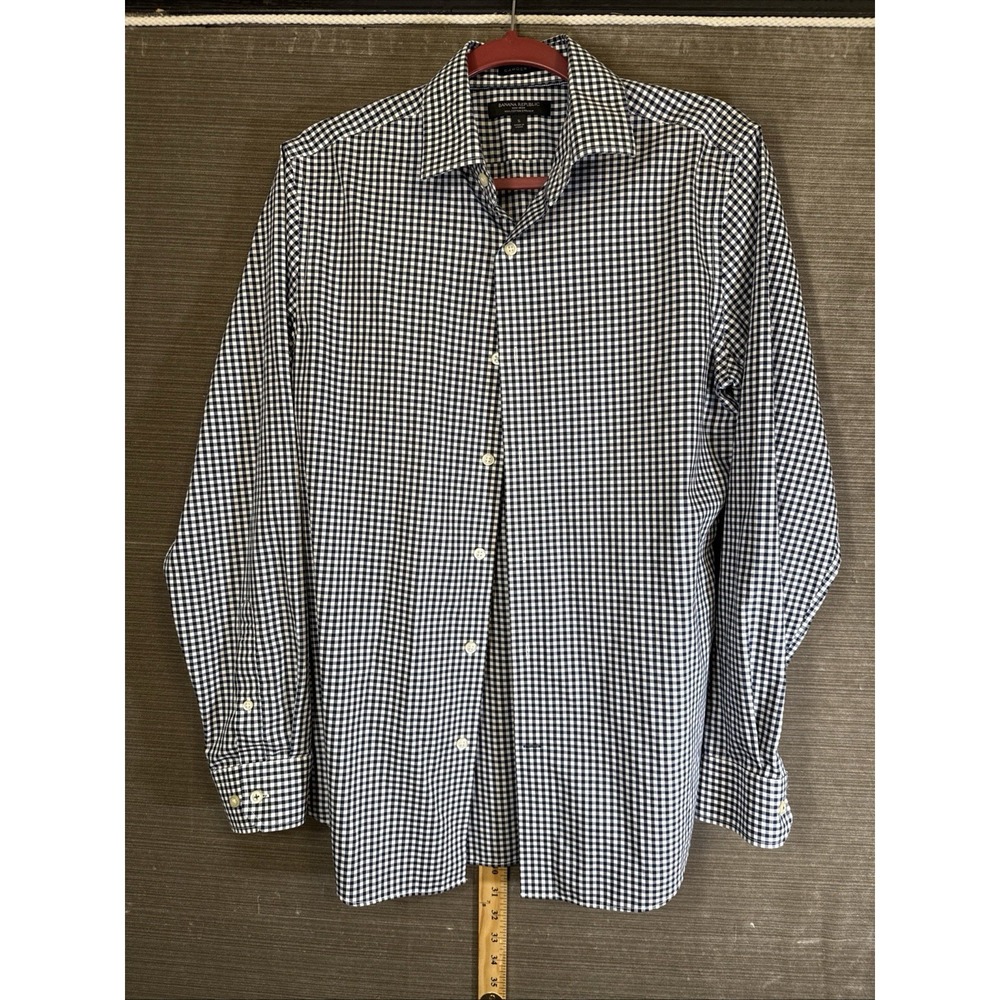 Banana Republic Shirt Mens Small Black Gingham Button Down NWOT